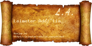 Leimeter Adélia névjegykártya